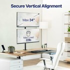 Vivo Dual Vertically Stacked Monitor Desk Mount  Extra Tall Adjustable Stand For