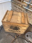 Full Size Vintage Yukon Jack Whiskey Wood Advertising Crate Box Case Sliding Lid