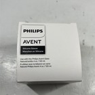 Philips Avent Blue Silicone Sleeve For Use With Avent Glass Natural 4 Oz Bottle