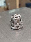 Vintage Nicholas Gish Pewter Thimble  Carousel Horses  Merry-go-round  Signed