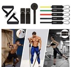 10 Pcs Resistance Band Set Yoga Pilates Abs Exercise Fitness Tube Workout Bands
