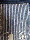 2 X Ralph Lauren King Pillow Shams Blue White Striped 100  Combed Cotton
