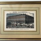 Old Vintage  hotel Continental  Paris   France View Post Card  Framed Artwork