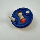 Vintage Kiddicraft Click A Wheel Baby Rattle Toy Yellow Plastic