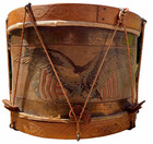 Antique American Eagle Rope Tension Parade Drum C 1890-1915 Folk Art 12   