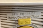 Vtg Working 1971 Fisher Price Red Wind Up Music Box Record Player W  4 Records