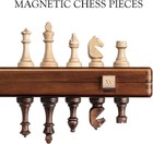 15  Magnetic Wooden Chess Set     Handmade Staunton Pieces  Folding Travel Board