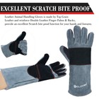 Heavy Duty Snake Animal Handling Scratch Bite Proof Leather Protective Gloves