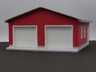 New Color  1 64 Scale-red Two 2 Car Garage W  Movable Door And Removable Roof