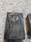 Vintage Copper Printing Block Lot Of 2 B701