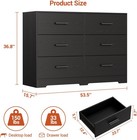 6 Drawers Dresser Chest Of Drawers Storage Space Organizer Cabinet For Bedroom