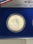 1986 Statue Of Liberty Silver  1   Half Dollar Clad Coin Set Us Mint Box   Coa