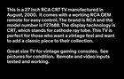 Rca 27 Inch Crt Tv 2000 Model F27688 With Working Rca Remote