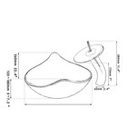 Us Leaf Shape Bathroom Vessel Sink Set Waterfall Spout Tempered Glass Mixer Tap