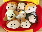 New Disney Store Beauty Beast Tsum Tsum Human Again Footstool Plush 8 Mini Dolls