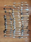 56 Souvenir Spoons Vintage Metal Enamel Assorted Silver Plated  830  900
