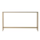 56  Silver And Gold Mirrored Glass Console Table