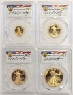 1989 W p 4 Coin Gold Proof Set Pr69dcam-reagan Legacy Series signed  5 10 25  50
