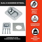 Pit Posse Cargo Trailer Anchor Tie Down D-ring Flush With Hardware  4pk silver 