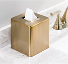 Metal Square Tissue Box Cover  Modern Facial Paper Holder - Accessories For Bath