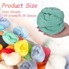 Wool Roving Yarn  150g 5 3oz Felting Wool Pure Roving Yarn  Green