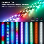 3ft Lighted Spiral Led Whip Antenna W  Flag   Remote App For Atv Polaris Rzr Utv