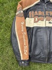 Harley Davidson Prestige Leather Jacket 100th Anniversary Heritage Size Xl Brown