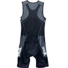 Sparx Mens L Triathlon Suit Padded Sleeveless One Piece Trisuit Black Gray