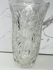 Stunning Vintage Diamond Starburst Leaded Cut Crystal Vase 8  Tall