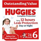 Huggies Complete Protection Baby Diapers Size 6 35  Lbs 74 Count Disposable