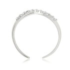Avora 925 Sterling Silver Adjustable Sideways Infinity Toe Ring With Cubic