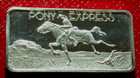 Pony Express Bar-american Greatest Events Set 1 Oz  999 Silver-hamilton Mint