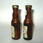 Vtg Mini Gunther Beer Bottles Salt And Pepper Gold Label  4  Tall Muth Buffalo