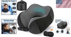 Travel Neck Pillow Airplane Memory Foam Support Adjustable Foldable