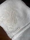 Vintage Embroidered Monogram M Handkerchief Mixed Lot Of 4 Wedding Elegant