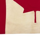 Vintage Cotton Canada Sewn Maple Leaf Flag Canadian Old Cloth Textile Art Decor