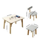 Kids Table With 4 Chairs Set  Wooden Table Furniture For Toddlers  5 Pcs