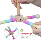 Bird Toy Perch parrot Interactive Spinning Toys bird Cage Accessories For
