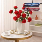 Bouquet Artificial Faux Silk Rose Flowers Wedding Party Events Decoration Xmas