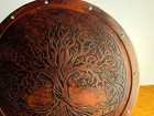 Leather Viking Shield   Tree Of Life Handmade Leather Shield Best Gift For Him