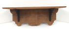 Vintage Handmade Shelf Quartersawn Old Oak W  Black Lacework Cast Iron Brackets