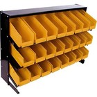 24 Bin Small Parts Organizer Steel Rack Garage Office Workshop Storage New
