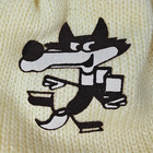 Vtg Voochko Beanie Pom Winter Hat Knit Cap Cold Weather Gear Wolf Brown Tan