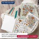 Beautiful Coloring Book Set Of 2 For Adult Relaxation - Funny Coloring Books Wit
