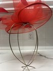 Women s Red Fascinator Veil Feather Headpiece Vintage Tea Party Bridal Hat