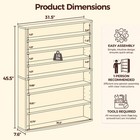 7 Tier Mdf Cd Dvd Storage Rack Slim Media Cabinet With Adjustable Height Shelf