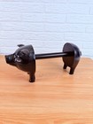 Pig Paper Towel  toilet Paper Holder Stand Vintage Decorative Animal Black