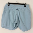 Prana Womens Light Blue Hiking Shorts Adjustable Waist Outdoor Size 8 5in Inseam