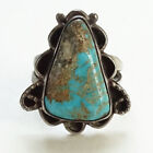 Vintage Navajo Native American Turquoise Ring Size 6 75 Hand Made Sterling