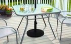 22 Lbs Black Round Powder Coated Resin Patio Umbrella Base
